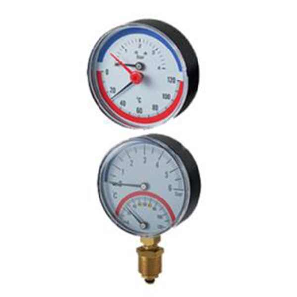 Bimetal thermo-manometer,plastic case