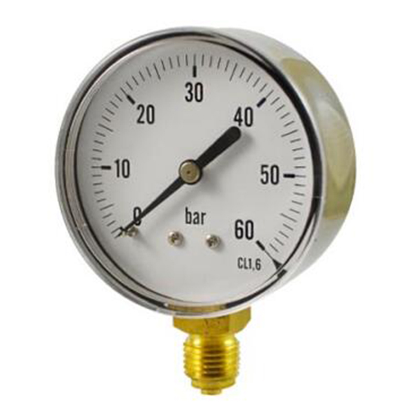 Dry pressure gauge for regulator