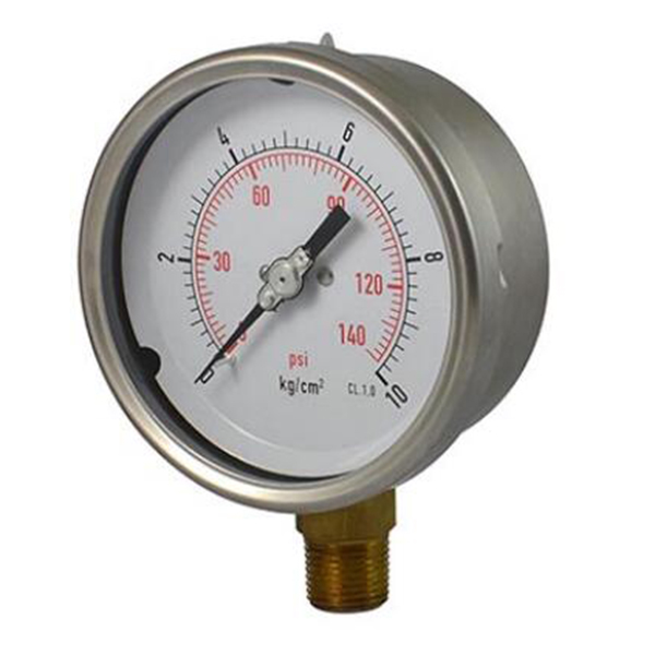 Liquid filled pressure gauge