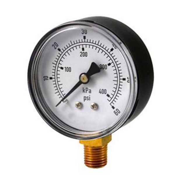 Dry pressure gauge ABS case snap in plastic window